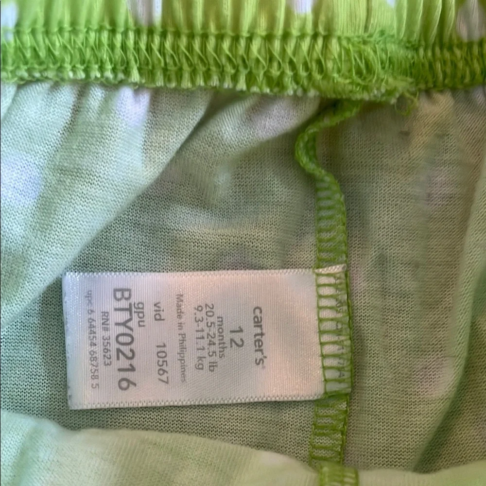 Carter's Girls Pajama Short Bottoms - Green, Yellow, Pink